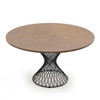 Modrest Theresa Modern Round Walnut & Black Table / VGMAMIT-5210