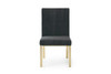 Modrest Reba Modern Black Velvet & Gold Dining Chair (Set of 2) / VGVCB0258G-BLK