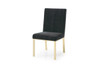 Modrest Reba Modern Black Velvet & Gold Dining Chair (Set of 2) / VGVCB0258G-BLK