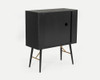 Modrest Billy Modern Black Oak & Gold Tall Buffet / VGDWJ9584-1