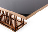 Modrest Marston Modern Black Glass & Rosegold Dining Table / VGVCT8919-G
