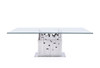 Modrest Edwin Modern Glass & Stainless Steel Dining Table / VGVCT1828