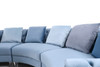 Divani Casa Darla - Modern Blue Velvet Curved Sectional Sofa / VG2T1124-5P-BLU