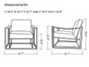 Modrest Larson Modern White Leatherette & Gold Accent Chair / VGRH-RHS-AC-205-WHT
