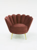 Divani Casa Selva Modern Rust Velvet Accent Chair / VGHKF3068-20-PUR