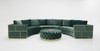 Divani Casa - Ritner Modern Green Velvet Curved Sectional Sofa / VGYUHD-1840-B-GRN