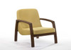 Modrest Bronson Mid-Century Modern Yellow & Walnut Accent Chair / VGMAMI-854-YEL