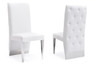 Modrest Kilson Modern White Leatherette & Stainless Steel Dining Chair (Set of 2) / VGVCB1819-WHT