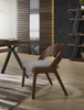 Modrest Runyon Modern Walnut & Grey Fabric Dining Chair (Set of 2) / VGMAMI-836-GRY