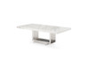 Modrest Kingsley Modern Marble & Stainless Steel Coffee Table / VGVCCT8933-STL