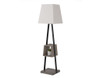 Modrest Cortez Modern Black Metal & Faux Concrete Floor Lamp / VGGRTRAPEZE