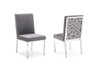 Modrest Reba Modern Grey Velvet & Stainless Steel Dining Chair (Set of 2) / VGVCB0258-GRYSTL