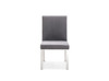 Modrest Reba Modern Grey Velvet & Stainless Steel Dining Chair (Set of 2) / VGVCB0258-GRYSTL