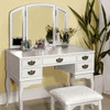 ASHLAND Vanity Table w/ Stool / CM-DK6405WH