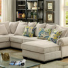 SKYLER Sectional + Chair, Beige / CM6156-SECTIONAL+CH