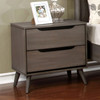 LENNART 4 Pc. Full Bedroom Set w/ Oval Mirror / CM7386GY-F-4PC-MO