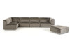 Divani Casa Hawthorn - Modern Grey Fabric Modular Left Facing Sectional Sofa + Ottoman / VGKK2388-LAF-C-649