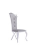 Modrest Bonnie Modern Grey Velvet & Stainless Steel Dining Chair (Set of 2) / VGZAY906-1-GRYBT