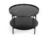 Modrest Randal Modern Round Black Metal Coffee Table / VGLBCOMP-CF60-02