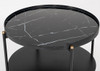 Modrest Randal Modern Round Black Metal Coffee Table / VGLBCOMP-CF60-02