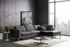 Divani Casa Hickman - Modern Dark Grey Fabric Right Facing Sectional Sofa / VGMB-C005-GRY