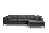 Divani Casa Hickman - Modern Dark Grey Fabric Right Facing Sectional Sofa / VGMB-C005-GRY