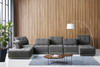 Divani Casa Ekron - Modern Grey Fabric Modular Sectional Sofa / VGMB-1881-GRY