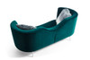 Divani Casa Loretta Modern Green Velvet Sofa / VGMB-1861-GRN