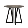 Modrest Richmond Modern Concrete & Black Metal End Table / VGLBLENO-LT50-01