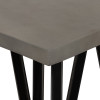 Modrest Richmond Modern Concrete & Black Metal End Table / VGLBLENO-LT50-01