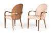 Modrest Rexford Modern Beige & Walnut Dining Armchair / VGCSACH-17093