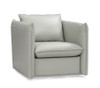 Divani Casa Tamworth Modern Grey Leather Swivel Chair / VGCAN912-7376