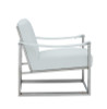 Modrest Larson Modern White Leatherette Accent Chair / VGRH-RHS-AC-205-WHT-STL
