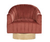 Divani Casa Parson Modern Copper Velvet Swivel Armchair / VGRH-RHS-AC-511-COP