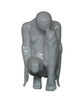 Modrest Modern White Kneeling Sculpture / VGTHSZ-0866