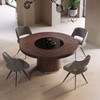 Modrest Houston - Round Modern Dining Table / VGHB850T-WAL