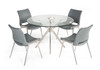 Modrest Dallas - Modern Brushed Stainless Steel Dining Table / VGHR7038-BSS