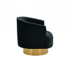 Divani Casa Basalt - Modern Black Fabric Accent Chair / VGRH-RHS-AC-222