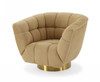 Divani Casa Granby - Glam Mustard and Gold Fabric Chair / VGODZW-946-CHR