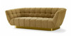 Divani Casa Granby - Glam Mustard and Gold Fabric Sofa / VGODZW-946