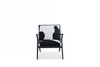 Modrest Hallam - Glam Black and White Cowhide Accent Chair / VGODZW-956