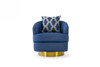 Modrest Niagra - Glam Blue and Gold Fabric Accent Chair / VGODZW-981