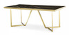 Modrest Nolte - Glam Black Zebrawood and Gold Dining Table / VGODLZ-223DT