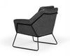 Modrest Jennifer - Industrial Dark Grey Eco-Leather Accent Chair / VGBNEC-090-DKGRY
