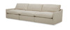 Divani Casa Fedora - Modern White Fabric Sectional Sofa + Ottoman / VGKKKF2637-B1223