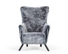 Modrest Findon - Glam Grey Faux Fur Accent Chair / VGEUMC-9359CH