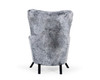 Modrest Findon - Glam Grey Faux Fur Accent Chair / VGEUMC-9359CH