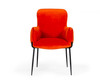 Modrest Frisco - Mid-Century Orange Velvet dining Chair / VGEUMC-9577CH-A