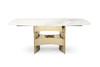 Modrest Marmot - White Marble and Champagne Gold Dining Table / VGVCT005-22-WHT