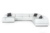 Divani Casa Pella - Modern White Italian Leather U Shaped Sectional Sofa / VGCA5106-LAF